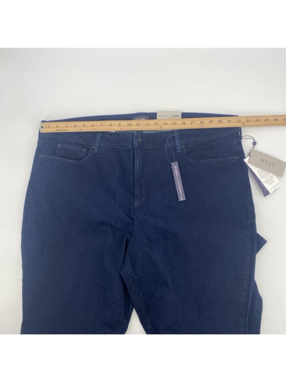 NYDJ Barbara Bootcut Jeans Womens Size 24W Blue Stretch Denim Lift Tuck - Picture 6 of 15